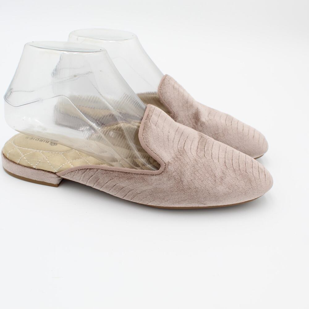 Birdies Slip On Flats Womens 8 Pink Velvet Quilted Loafer Shoe Travel Vacation
